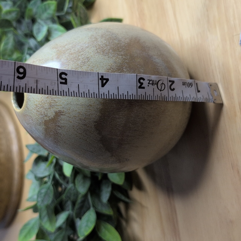 West Elm Egg Shaped Glazed Pottery Bud Vase - Picture 6 of 6